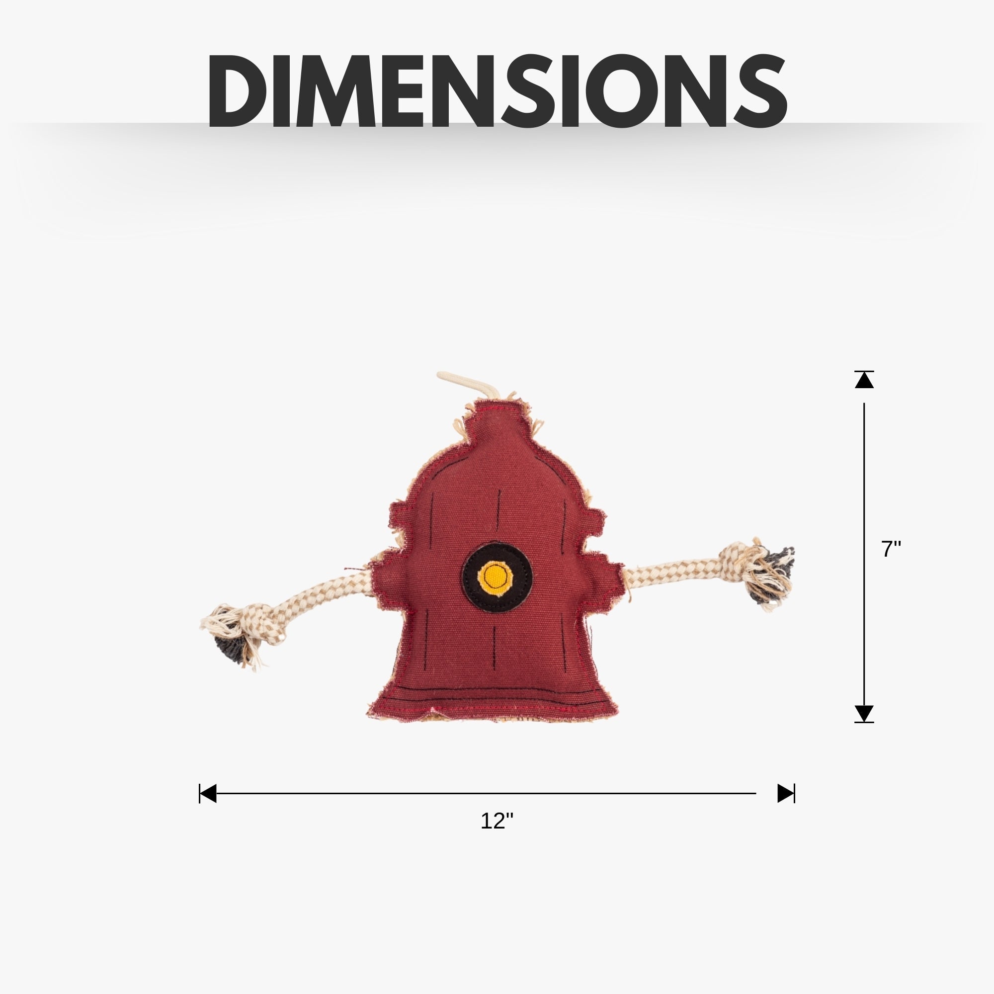 Country Living Canvas & Jute Fire Hydrant Dog Chew Toy – Durable, Safe and Non-Toxic