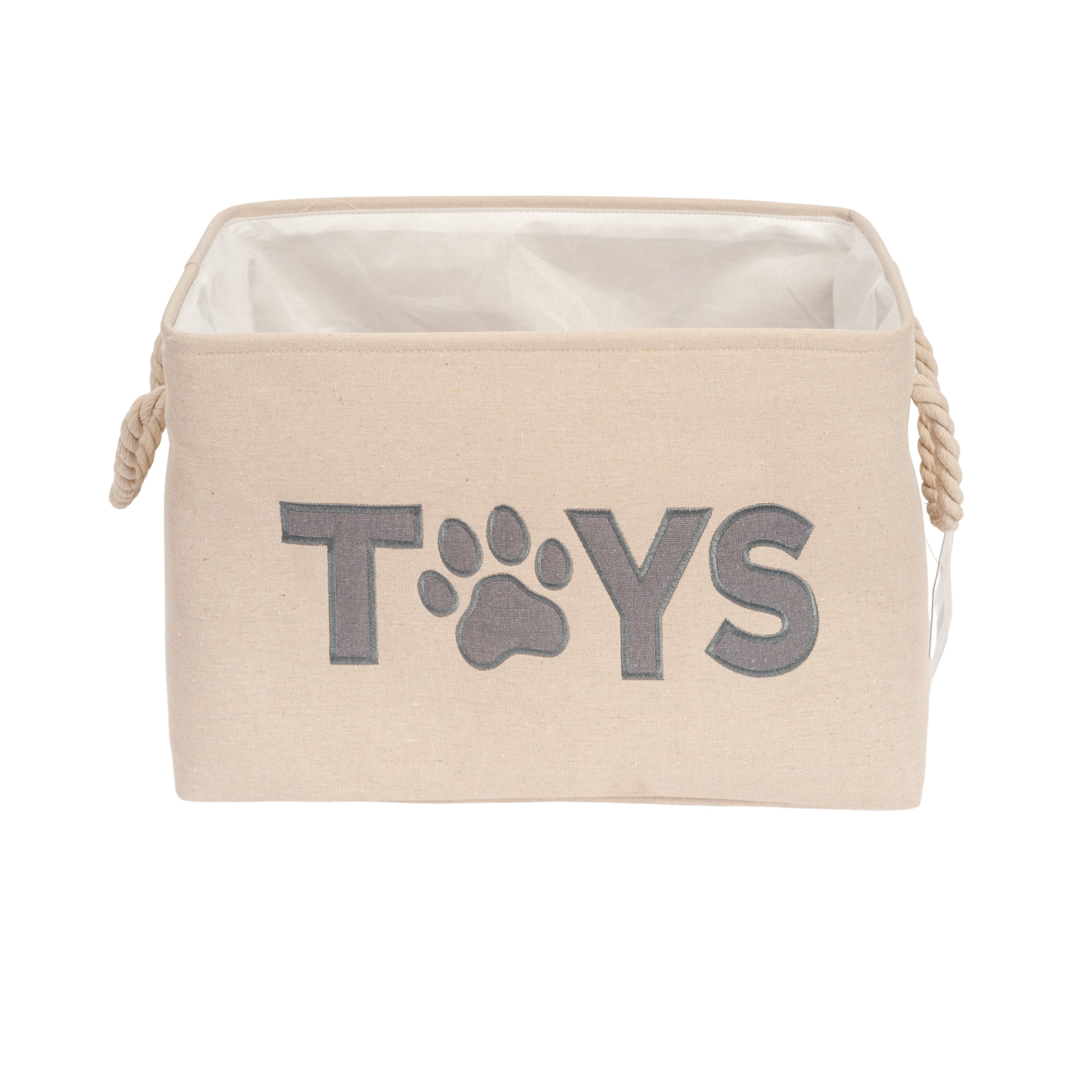 Country Living Foldable Fabric Dog Toy Storage Bin - Convenient Organizer for Pet Accessories