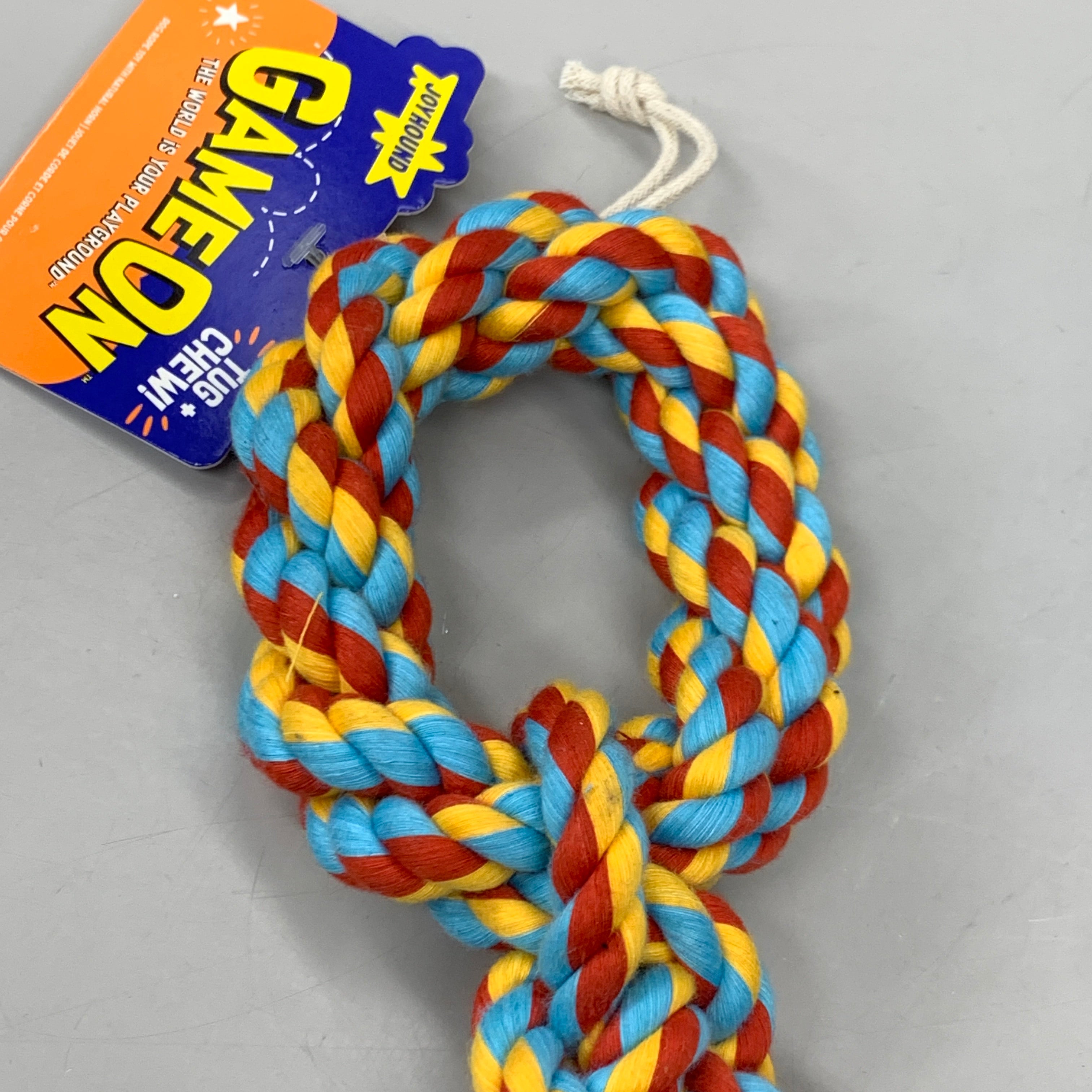 JOYHOUND (2 PACK) Rope Horn Dog Toy Polyester Rope Buffalo Horn 5313794