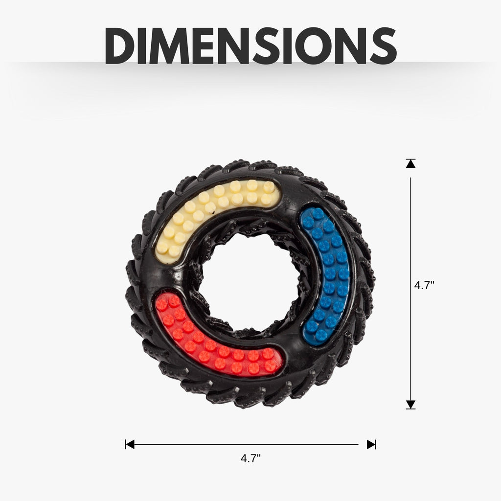 Country Living 'Tire of Fun' TPR Textured Dog Chew Toy - Durable, Non-Toxic, and Interactive Playtime for Dogs