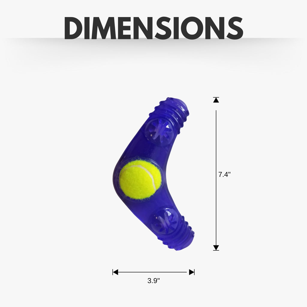 Tennis Ball Dog Toy Variety Pack (Boomerang, 3-Bone Squeaker, Orange Squeaker)