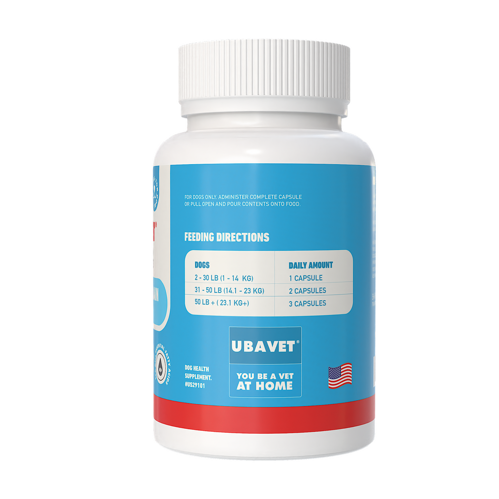 UBAVET Memory & Brain Support for Senior Dogs – 90 ct Cognitive Health Supplement