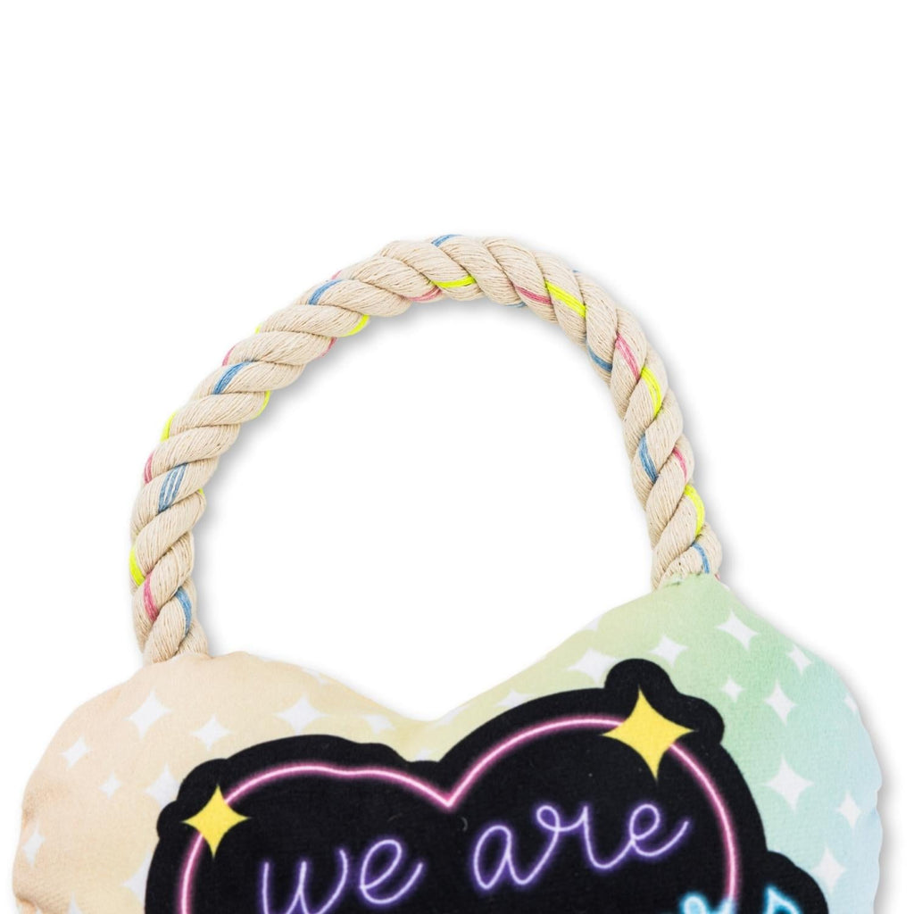 Love Heart Plush Dog Toy – with Squeaker & Crinkle Paper for Fun Play