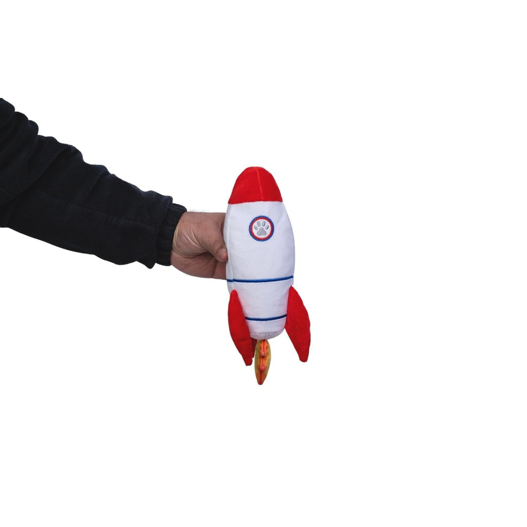 Space Alien & Rocket Plush Dog Toy Gift Set – with Squeaker & Crinkle Paper for Fun Play