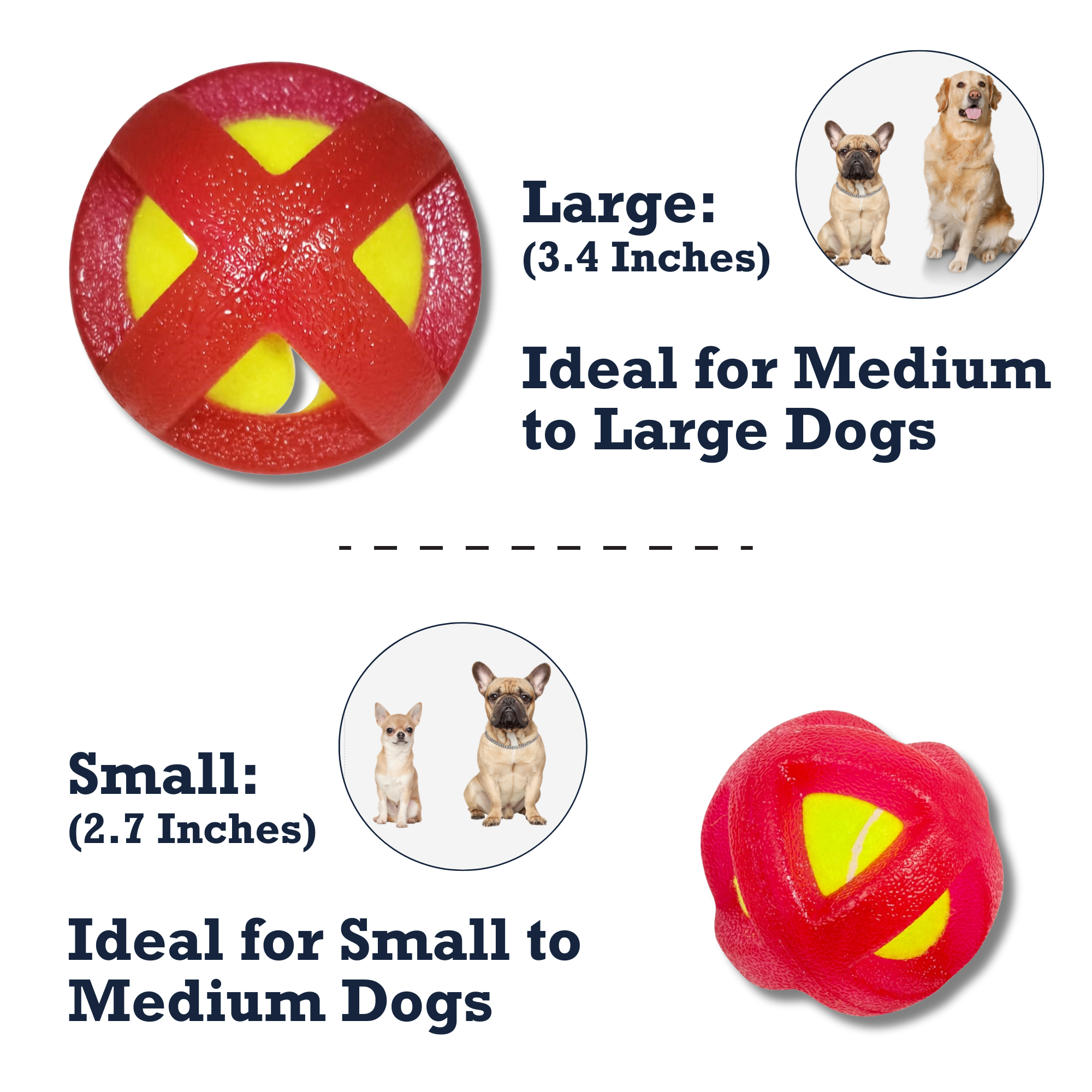 TPR-Coated Agility Tennis Ball Dog Toy – Durable & Pet-Safe