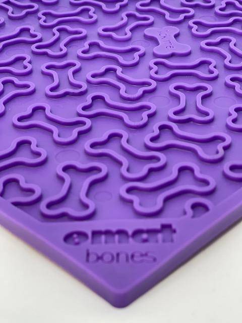 Bones eMat - Enrichment Lick Mat for Dogs and Cats | eMat Enrichment Toy for Anxiety Relief | SodaPup